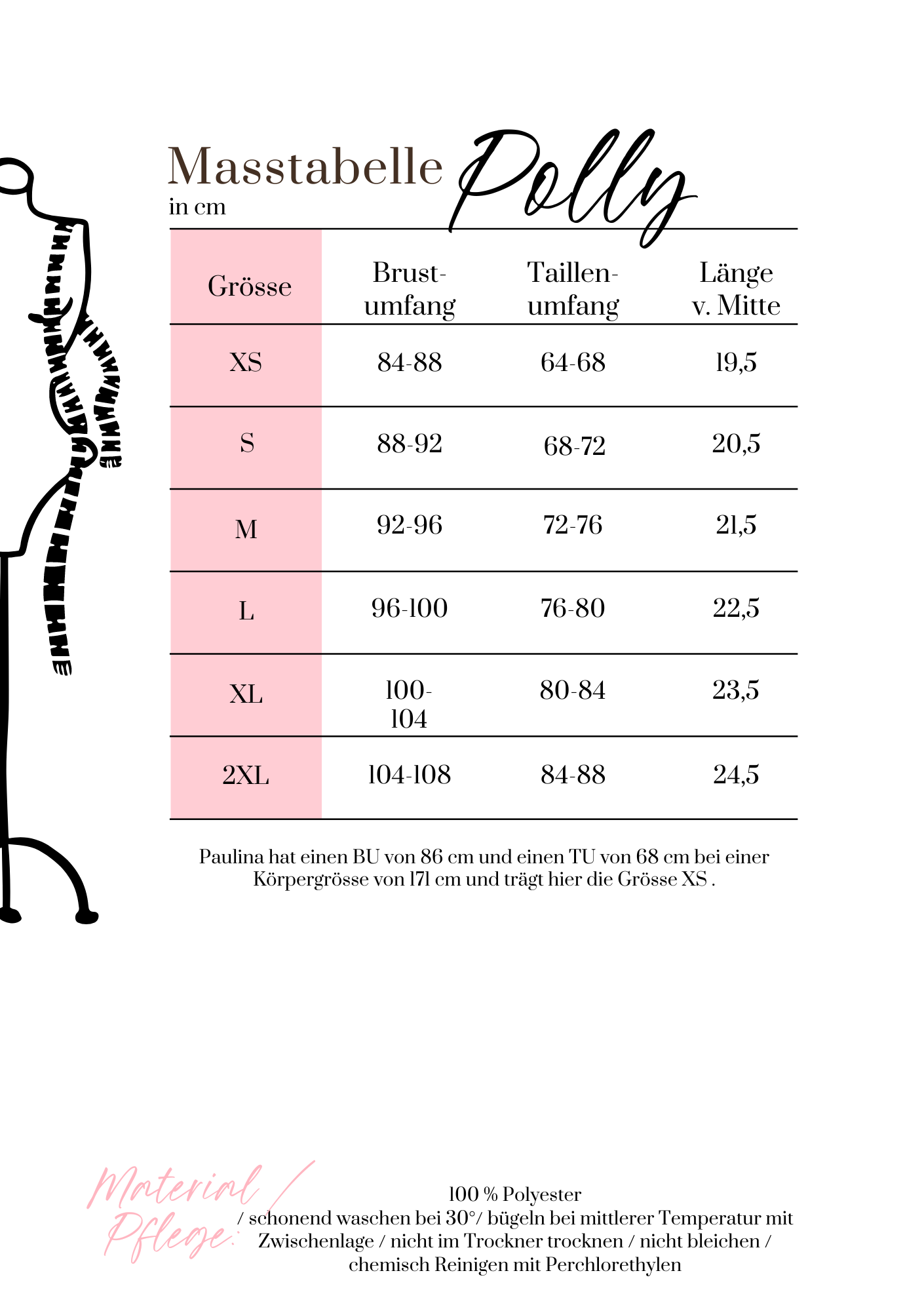 Corsage POLLY / Bestickt